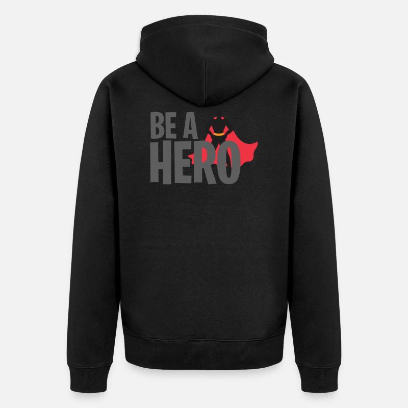 BE A HERO 2 - Veste à capuche bio Premium Unisexe - noir