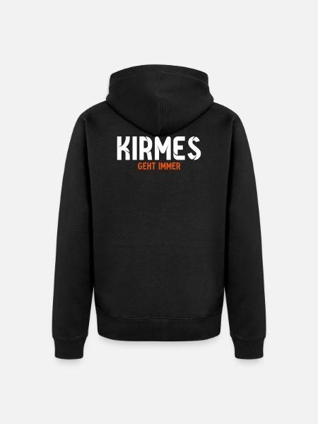 Kirmes geht immer - Unisex Premium Bio Zip Hoodie - Schwarz
