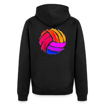 Volley-ball - Veste à capuche bio Premium Unisexe - noir - Dos - Nico (187cm)
