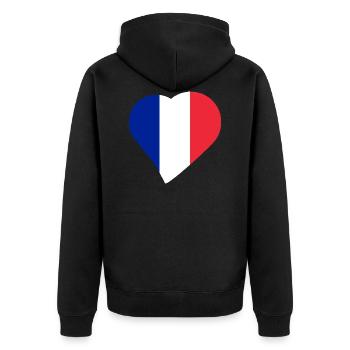 France France - Veste à capuche bio Premium Unisexe - noir - Dos - Nico (187cm)