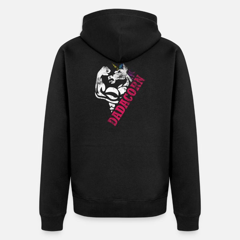 Dadacorn - Unisex Premium Bio Zip Hoodie - Schwarz