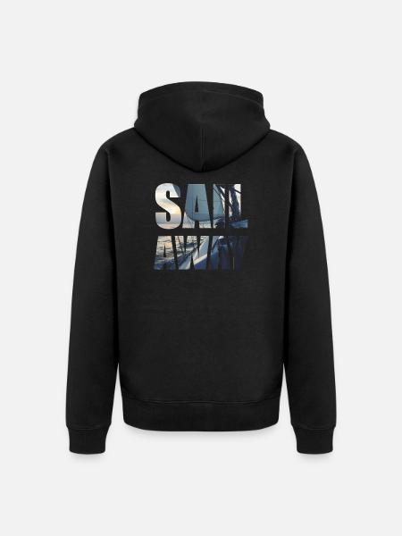 Sail Away - Unisex Premium Organic Zip Hoodie - black