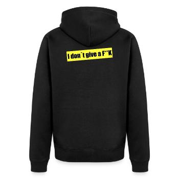 Je n’ai pas l’intention de te faire chier. - Veste à capuche bio Premium Unisexe - noir - Dos - Nico (187cm)