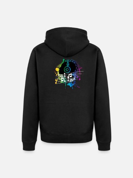 Face Zik - Unisex Premium Organic Zip Hoodie - black