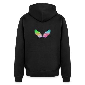 coulisses - Veste à capuche bio Premium Unisexe - noir - Dos - Nico (187cm)