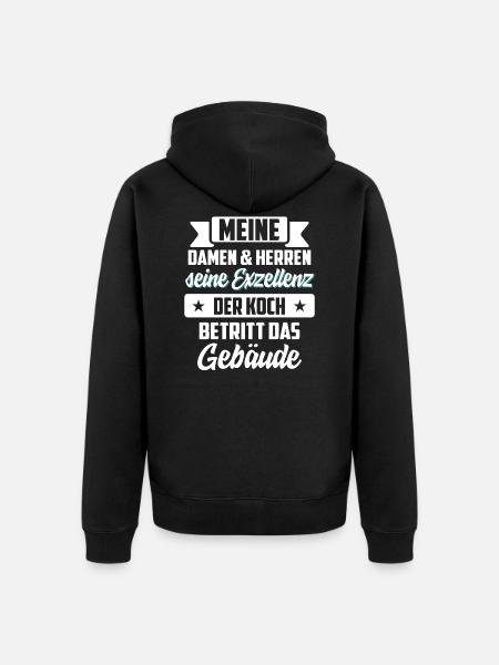 Koch kochen - Unisex Premium Bio Zip Hoodie - Schwarz