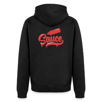 sauce - Veste à capuche bio Premium Unisexe - noir - Dos - Nico (187cm)