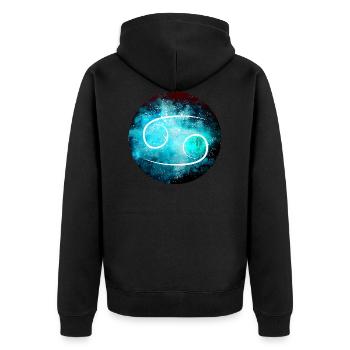 cancer du zodiaque - Veste à capuche bio Premium Unisexe - noir - Dos - Nico (187cm)