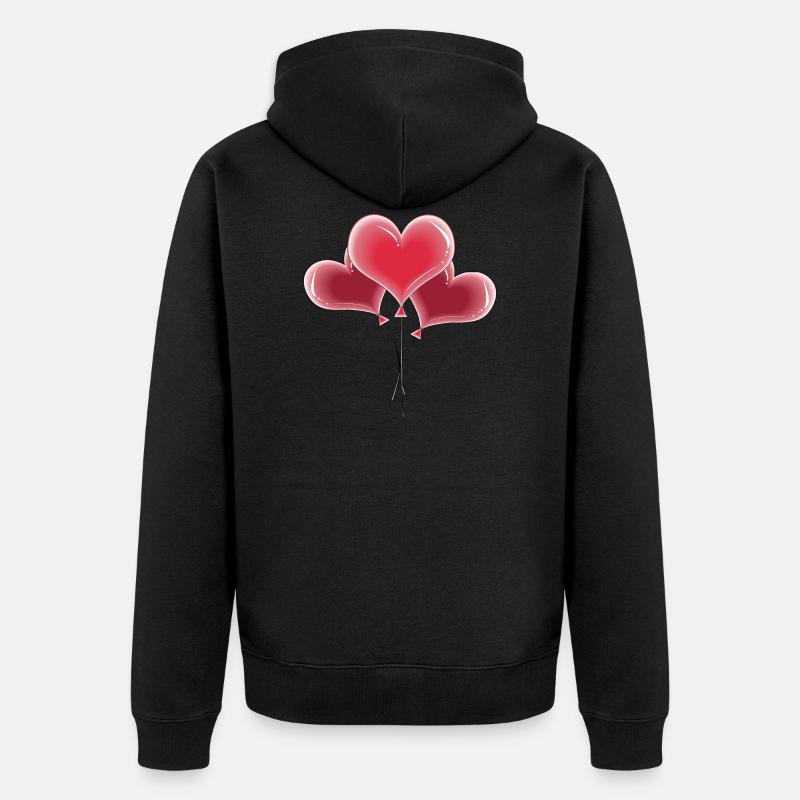 Saint Valentin - Veste à capuche bio Premium Unisexe - noir