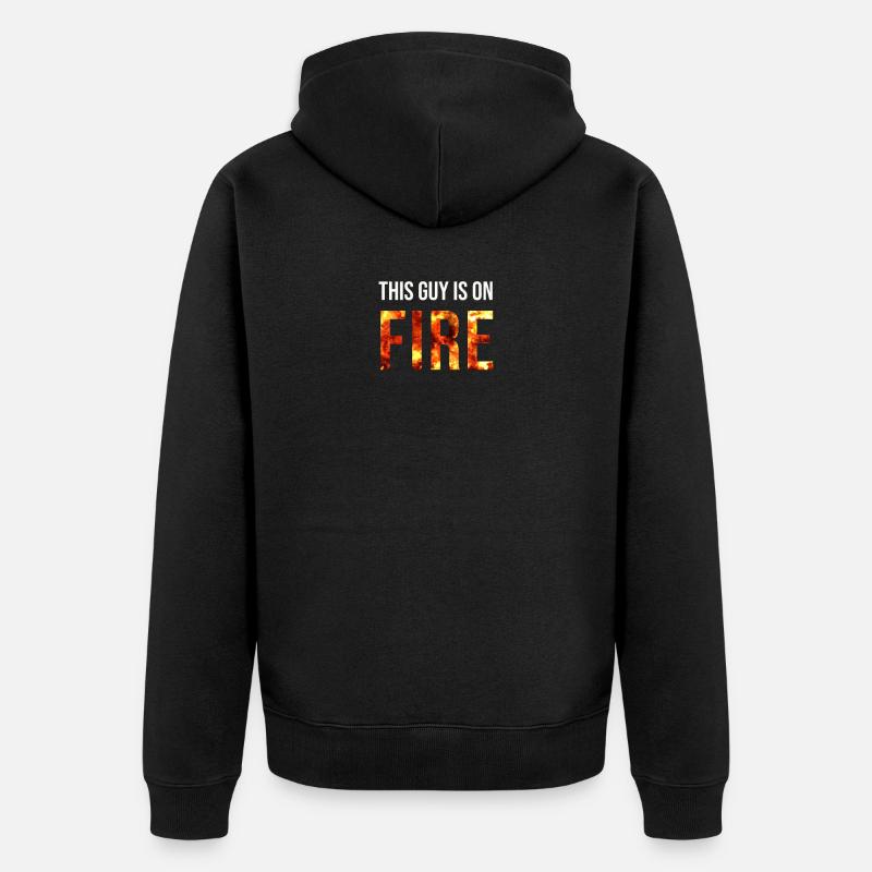 ON FIRE MAN - Veste à capuche bio Premium Unisexe - noir