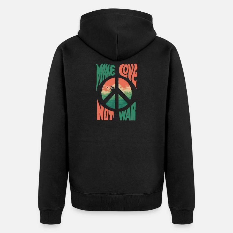Make Love n'était pas - Veste à capuche bio Premium Unisexe - noir