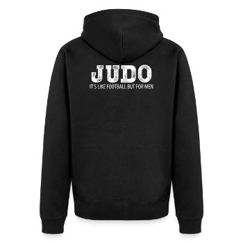 judo - Veste à capuche bio Premium Unisexe - noir - Dos - Nico (187cm)