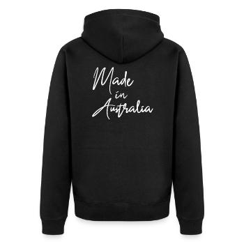 En Australie - Veste à capuche bio Premium Unisexe - noir - Dos - Nico (187cm)