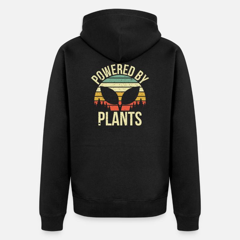 Propulsé par Plantes Gift - Veste à capuche bio Premium Unisexe - noir