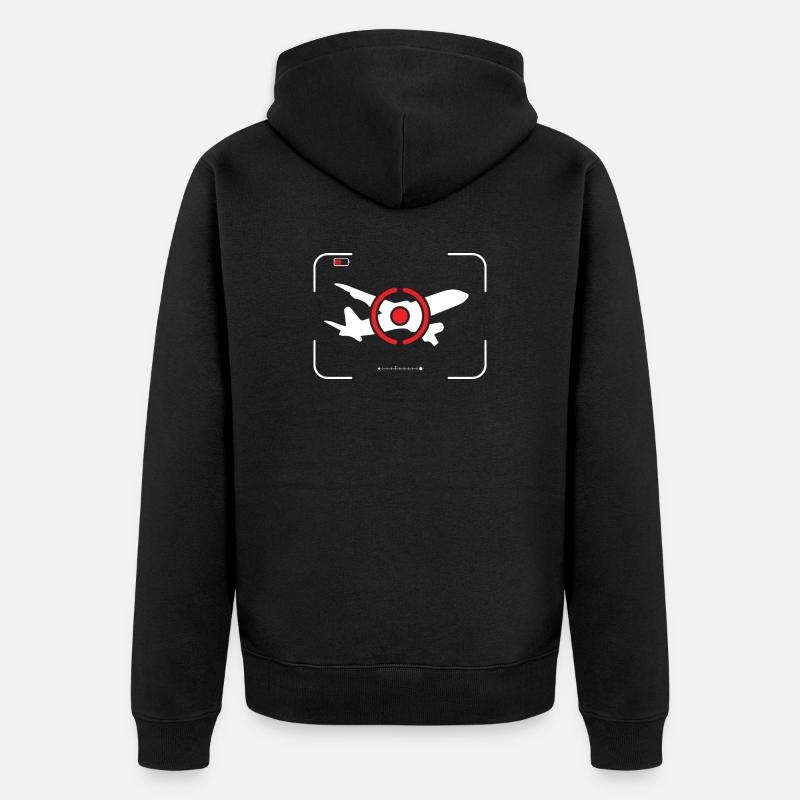 planespotter - Veste à capuche bio Premium Unisexe - noir