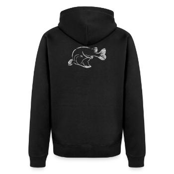 Pêche au brochet - Veste à capuche bio Premium Unisexe - noir - Dos - Nico (187cm)