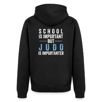 judo - Veste à capuche bio Premium Unisexe - noir - Dos - Nico (187cm)