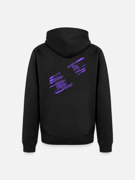 a design with stripes - Unisex Premium Organic Zip Hoodie - black