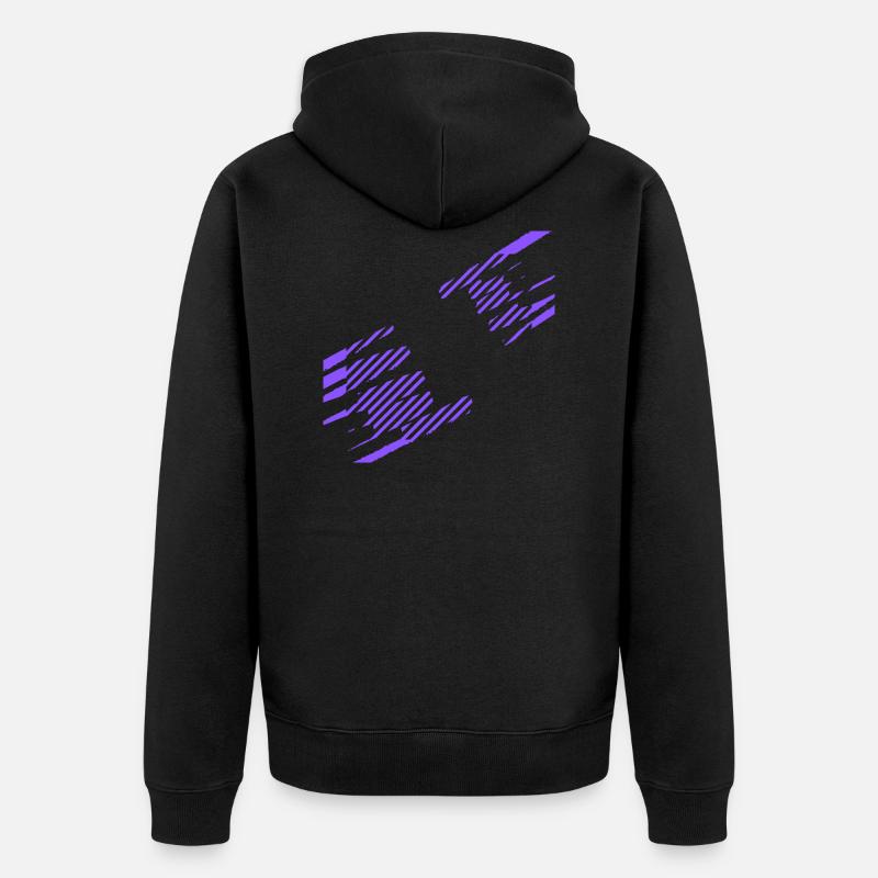 ein design mit streifen - Unisex Premium Bio Zip Hoodie - Schwarz