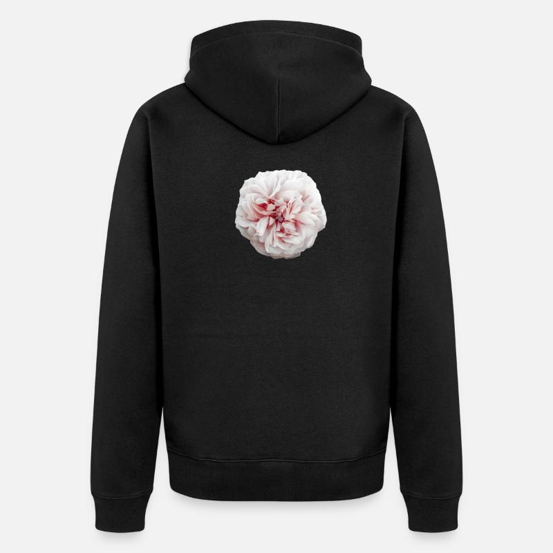 Fleur 01 - Pivoine - Veste à capuche bio Premium Unisexe - noir