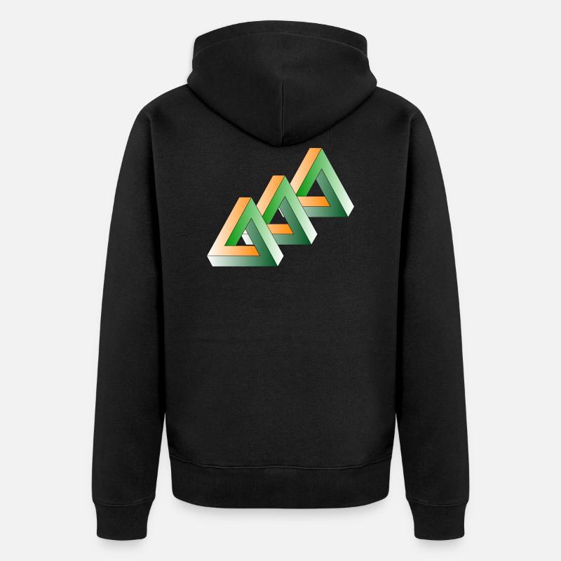 triangle - Veste à capuche bio Premium Unisexe - noir