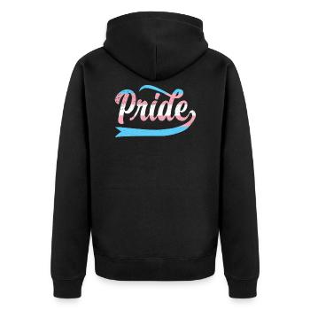 LGBT Rainbow Transgender Pride - Veste à capuche bio Premium Unisexe - noir - Dos - Nico (187cm)