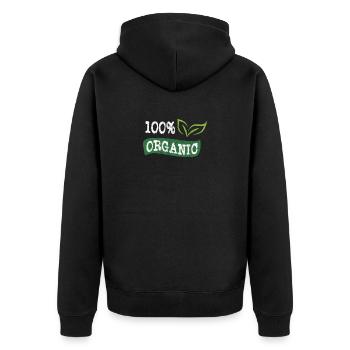 Go 100% bio & bio végétalien végétarien végétalien - Veste à capuche bio Premium Unisexe - noir - Dos - Nico (187cm)