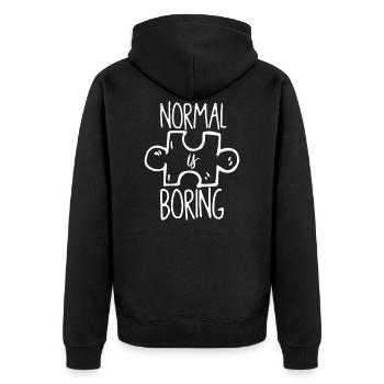 Puzzle autisme autisme autiste - Veste à capuche bio Premium Unisexe - noir - Dos - Nico (187cm)