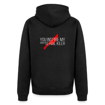 Vous inspirez ma conception interne de sarcasme de tueur en série - Veste à capuche bio Premium Unisexe - noir - Dos - Nico (187cm)