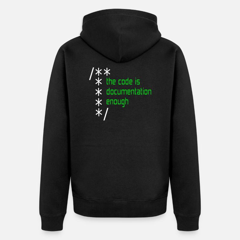 Programmierung - Unisex Premium Bio Zip Hoodie - Schwarz