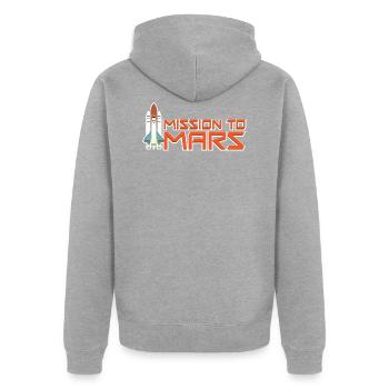 Mission sur Mars - Veste à capuche bio Premium Unisexe - gris chiné - Dos - Nico (187cm)