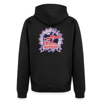 Voyage de pêche en Norvège en Norvège - Veste à capuche bio Premium Unisexe - noir - Dos - Nico (187cm)