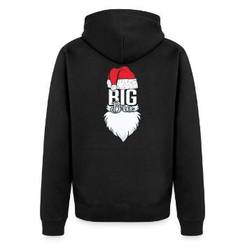 Big Bro Weihnachten Big Bro Christmas - Unisex Premium Bio Zip Hoodie - Schwarz - Hinten - Nico (187cm)
