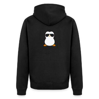 Pingouin cool avec des lunettes de soleil - Veste à capuche bio Premium Unisexe - noir - Dos - Nico (187cm)