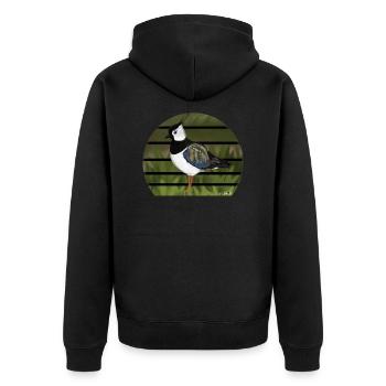 jz.birds vanneau oiseau design animal - Veste à capuche bio Premium Unisexe - noir - Dos - Nico (187cm)