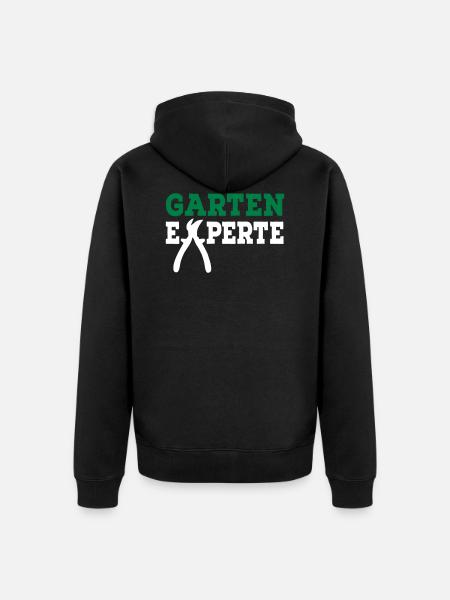 garden - Unisex Premium Organic Zip Hoodie - black