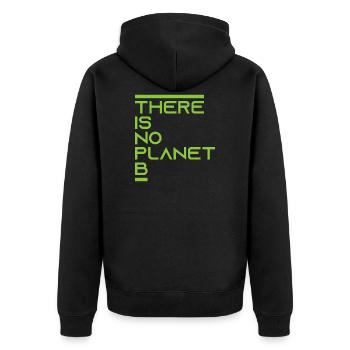 Il n'y a pas de cadeau Planet B - Veste à capuche bio Premium Unisexe - noir - Dos - Nico (187cm)