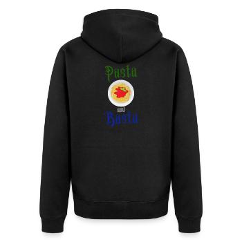 Pâtes et pâtes italiennes Basta (cadeau) - Veste à capuche bio Premium Unisexe - noir - Dos - Nico (187cm)