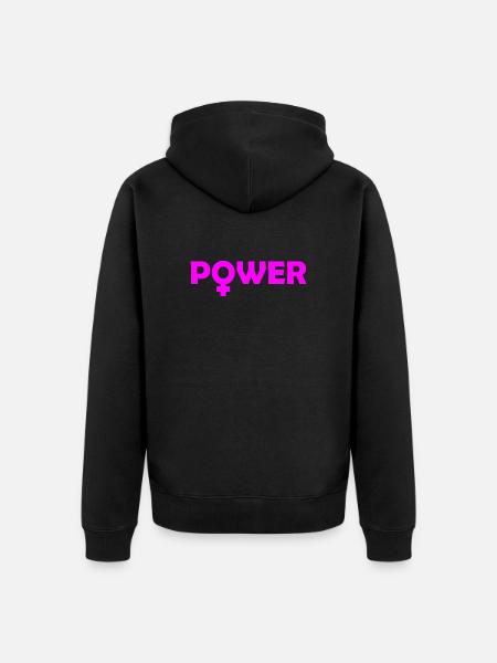 Power Feminism Gift - Unisex Premium Organic Zip Hoodie - black