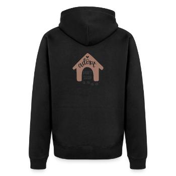 dont adopt shop - Veste à capuche bio Premium Unisexe - noir - Dos - Nico (187cm)