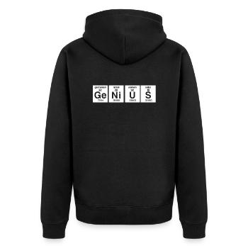Élément de tableau périodique pour Genius - Veste à capuche bio Premium Unisexe - noir - Dos - Nico (187cm)