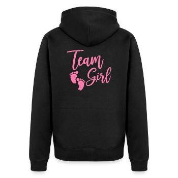 Cadeau fille bébé fille - Veste à capuche bio Premium Unisexe - noir - Dos - Nico (187cm)
