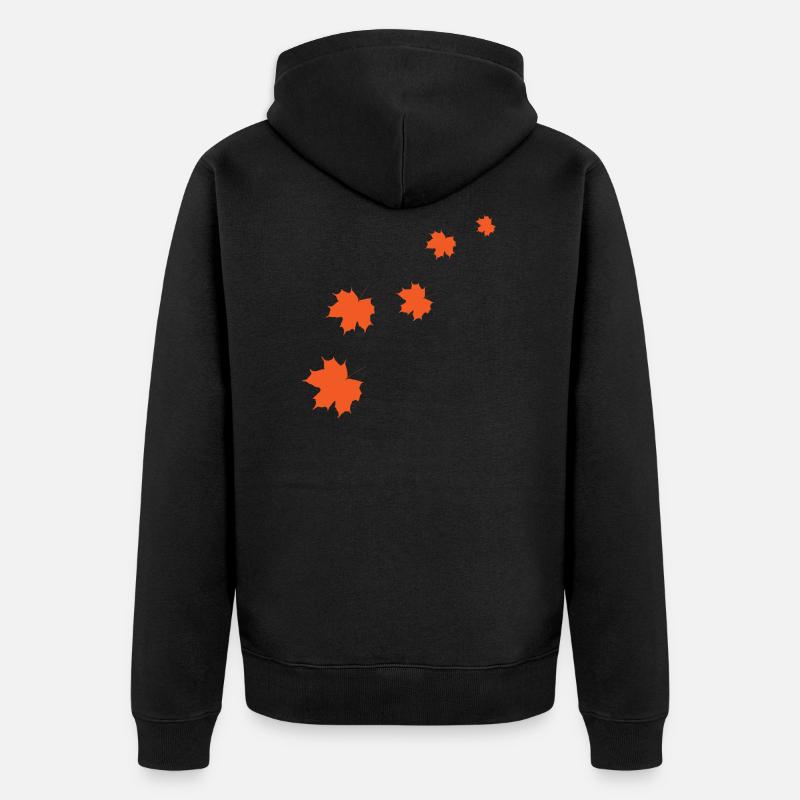 Fall Autumn Herbst Geschenk - Unisex Premium Bio Zip Hoodie - Schwarz