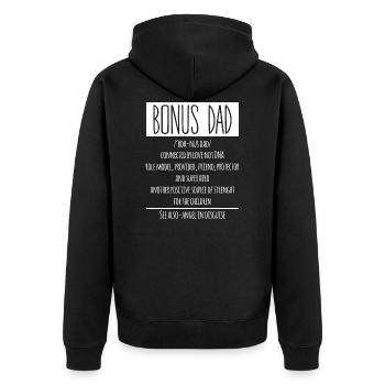 T-shirt de définition de beau-père de bonus de père - Veste à capuche bio Premium Unisexe - noir - Dos - Nico (187cm)