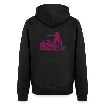 Surfer Girl - Veste à capuche bio Premium Unisexe - noir - Dos - Nico (187cm)