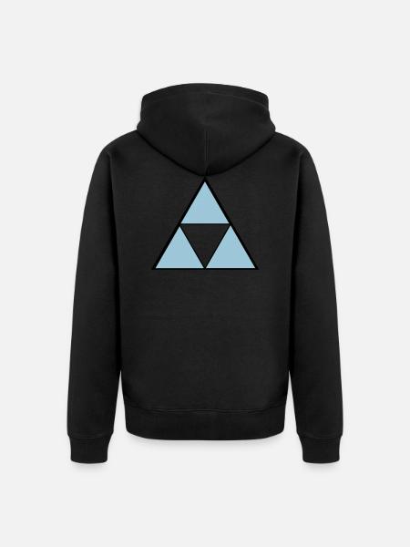 Hipster Triangle - Unisex Premium Bio Zip Hoodie - Schwarz