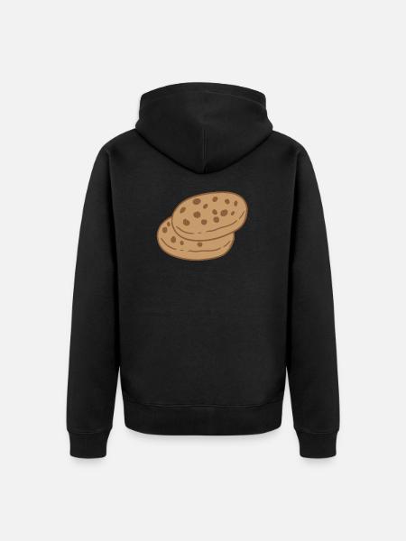 mignons biscuits bruns - Veste à capuche bio Premium Unisexe - noir