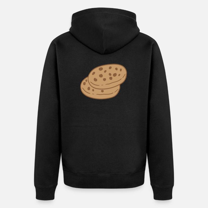 mignons biscuits bruns - Veste à capuche bio Premium Unisexe - noir