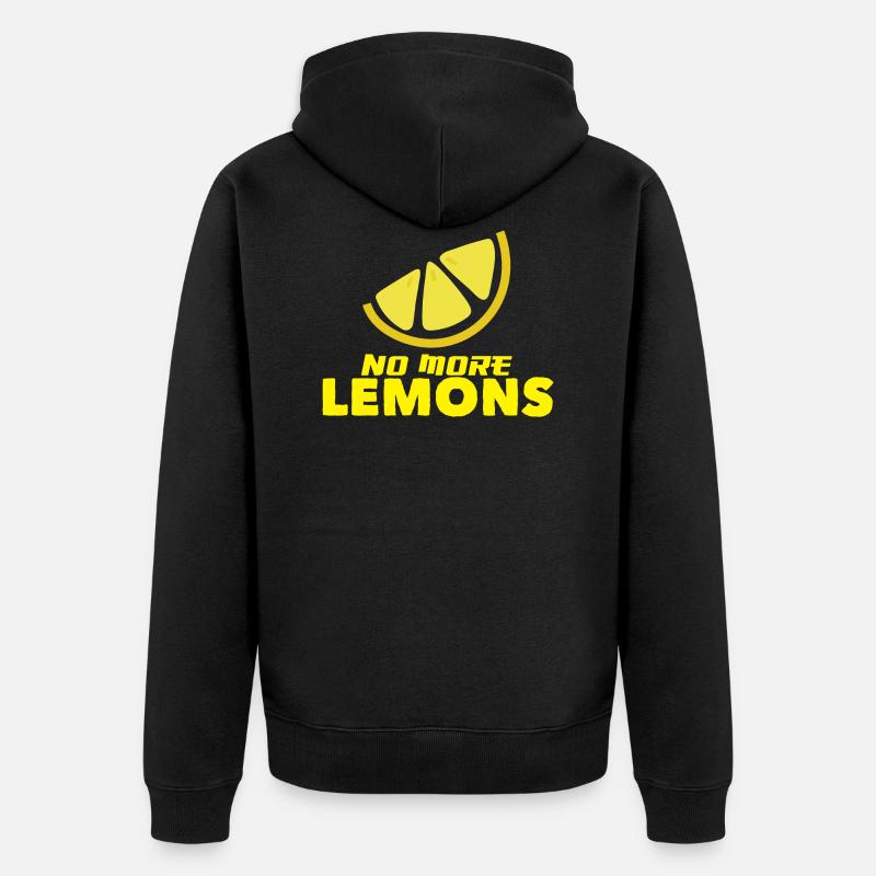 plus de citrons - Veste à capuche bio Premium Unisexe - noir