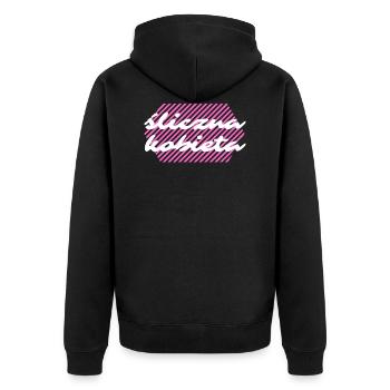 Belle femme, langue polonaise, compliment - Veste à capuche bio Premium Unisexe - noir - Dos - Nico (187cm)